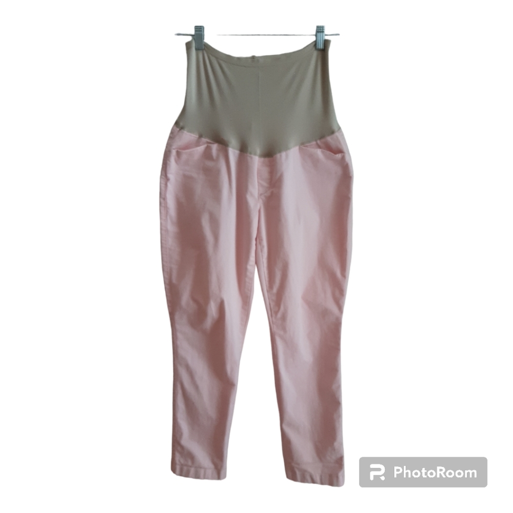 FP Girlfriend Satiny Pink Maternity Over Belly Pants, size Unknown